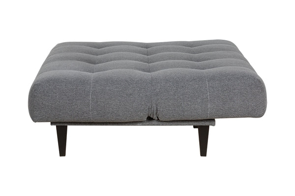 Sofá-Cama 3 Lugares Denver - Tecido Cinza visto de lado aberto