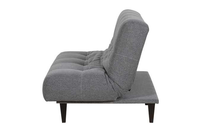 Sofá-Cama 3 Lugares Denver - Tecido Cinza visto de lado