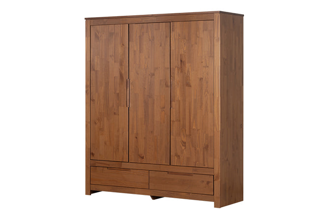 Guarda-Roupa 3 Portas e 2 Gavetas Sintonia - Amêndoa