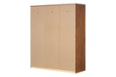 Guarda-Roupa 3 Portas e 2 Gavetas Sintonia - Amêndoa visto de costas