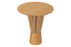 Mesa Lateral Alta Redonda Laccio 55 cm vista superior