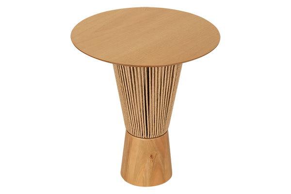 Mesa Lateral Alta Redonda Laccio 55 cm vista superior