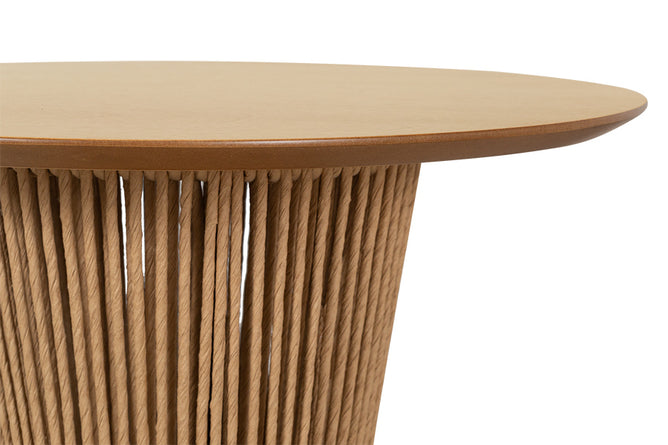 Mesa Lateral Baixa Redonda Laccio 50 cm detalhe tampo