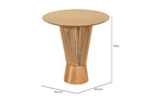 Mesa Lateral Baixa Redonda Laccio 50 cm vista superior com medidas