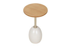 Mesa Lateral Ello 55 cm - Fendi e Champanhe