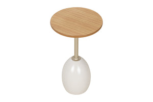 Mesa Lateral Ello 55 cm - Fendi e Champanhe