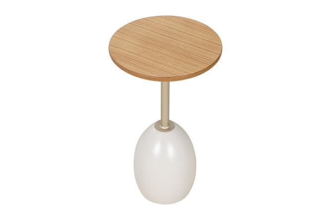 Mesa Lateral Ello 55 cm - Fendi e Champanhe