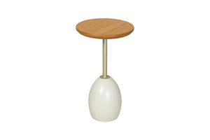 Mesa Lateral Ello 55 cm - Fendi e Champanhe