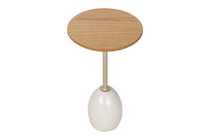 Mesa Lateral Ello 65 cm - Fendi e Champanhe