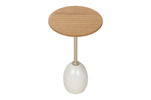 Mesa Lateral Ello 65 cm - Fendi e Champanhe