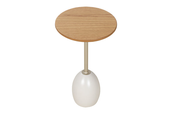 Mesa Lateral Ello 65 cm - Fendi e Champanhe