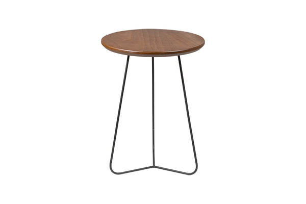 Mesa Lateral Jade 59 cm vista de frente em fundo branco
