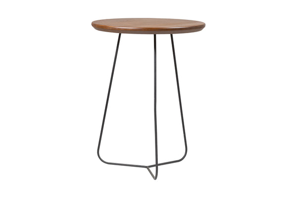 Mesa Lateral Jade 59 cm vista de lado em fundo branco