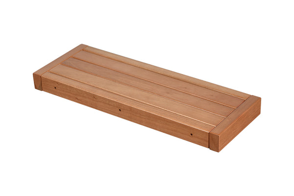 Mesa Lateral de apoio para sofá e poltrona mostrando detalhe furos em fundo branco