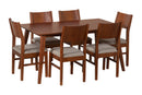 Mesa de Jantar 6 Lugares Lótus - Caramelo com cadeira Lótus