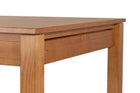Mesa de Jantar Extensível Euro Nozes no fundo branco detalhe lateral