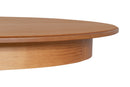 Mesa de Jantar Redonda Extensível Tea Nozes no fundo branco detalhe tampo