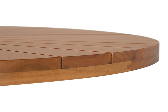 Mesa de Jantar Redonda Gourmet - Mel detalhe tampo 3