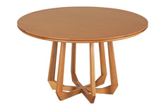 Mesa de Jantar Redonda de Madeira Átrio 130 cm - Mel