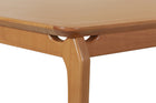 Mesa de Jantar de Madeira 6 Lugares Cascais 180x90 cm - Mel detalhe madeira