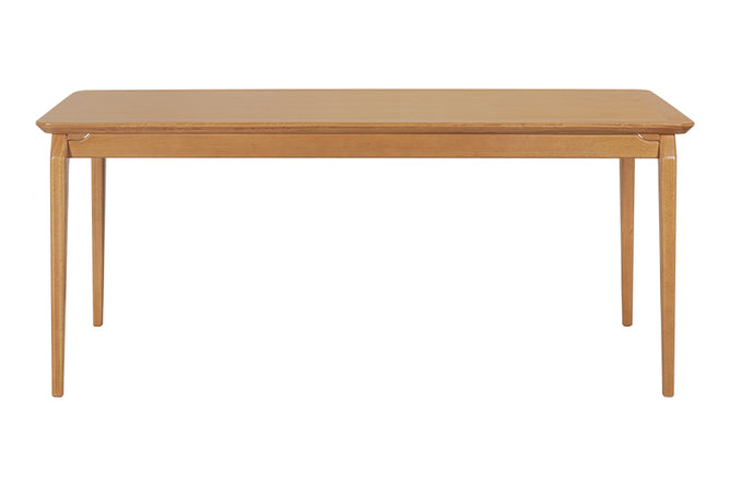 Mesa de Jantar de Madeira 6 Lugares Cascais 180x90 cm - Mel vista de frente