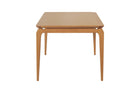 Mesa de Jantar de Madeira 6 Lugares Cascais 180x90 cm - Mel vista de lado