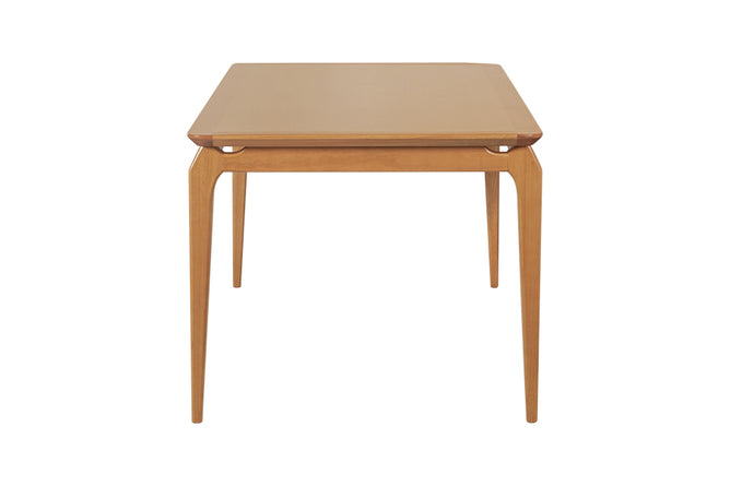 Mesa de Jantar de Madeira 6 Lugares Cascais 180x90 cm - Mel vista de lado