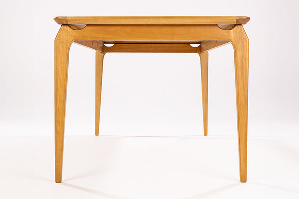 Mesa de Jantar de Madeira 6 Lugares Cascais 180x90 cm Mel detalhe embaixo
