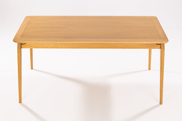 Mesa de Jantar de Madeira 6 Lugares Cascais 180x90 cm Mel frente