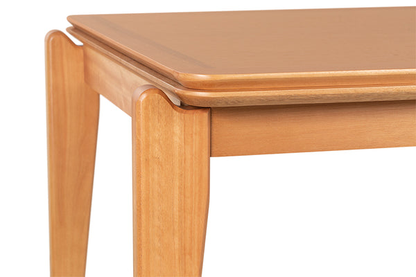 Mesa de Jantar de Madeira 6 Lugares Coimbra 180x90 cm Mel detalhe madeira