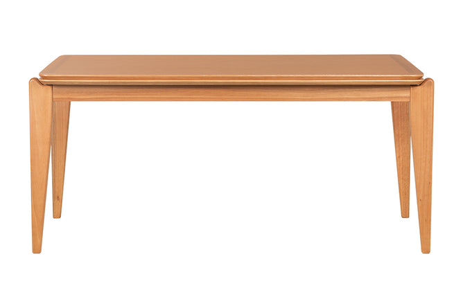 Mesa de Jantar de Madeira 6 Lugares Coimbra 180x90 cm Mel vista de frente