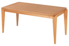 Mesa de Jantar de Madeira 6 Lugares Coimbra 180x90 cm Mel vista na diagonal