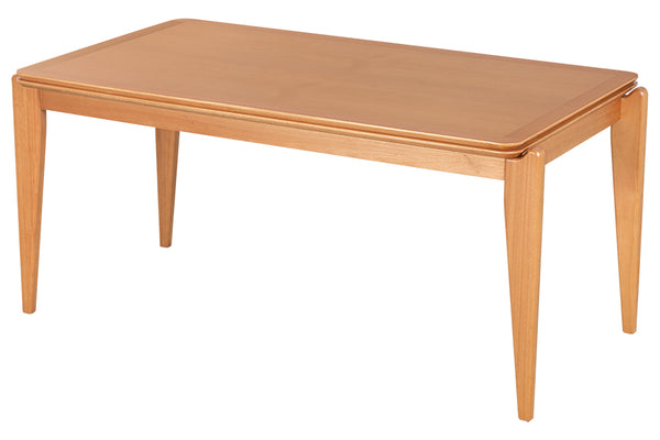 Mesa de Jantar de Madeira 6 Lugares Coimbra 180x90 cm Mel vista na diagonal