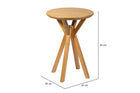 Mesa de apoio lateral Grace em fundo branco com medidas escritas na imagem