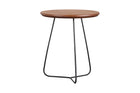 Mesa de apoio lateral Jade 52cm vista de lado em fundo branco