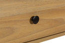 Mesa de cabeceira 1 gaveta leda areia e metal detalhe puxador