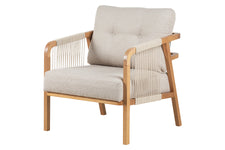 Poltrona para Sala Enlace 85x69,5x79 cm - Areia e Tecido Bege