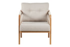 Poltrona para Sala Enlace 85x69,5x79 cm - Areia e Tecido Bege frente