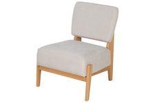 Poltrona para Sala Luna - Areia e Tecido Bege