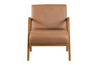 Poltrona para Sala Mocca 76x61x75 cm - Pinhão e Tecido Marrom frente