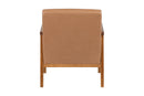 Poltrona para Sala Mocca 76x61x75 cm - Pinhão e Tecido Marrom tecido atrás