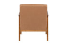 Poltrona para Sala Mocca 76x61x75 cm - Pinhão e Tecido Marrom tecido atrás