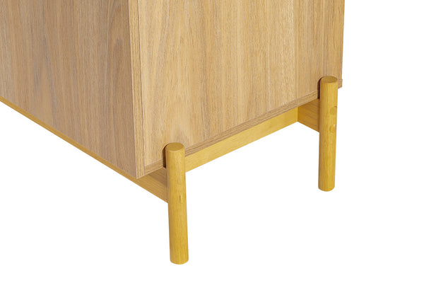 Rack para Sala 4 Portas Aruna cor Areia detalhe pes