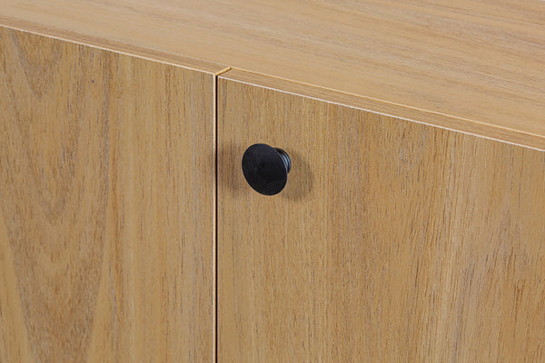 Rack para Sala 4 Portas Aruna cor Areia detalhe puxador