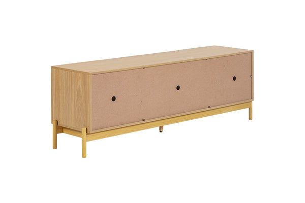 Rack para Sala 4 Portas Aruna cor Areia visto de tras