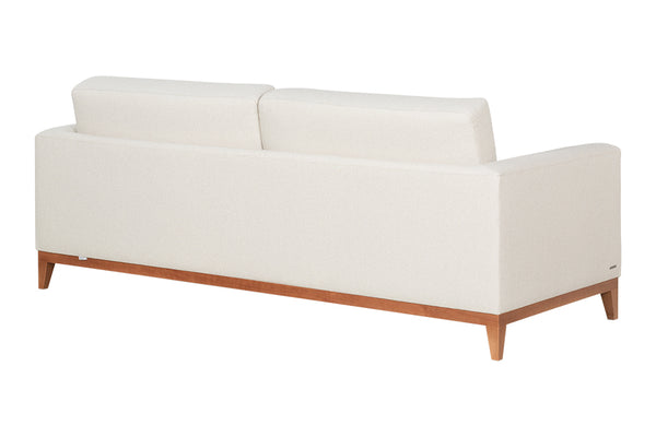 Sofá 3 Lugares Chanfrê 2,10 - Bege visto de costas