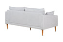 Sofá 3 Lugares Malta - Tecido Cinza Claro visto de costas