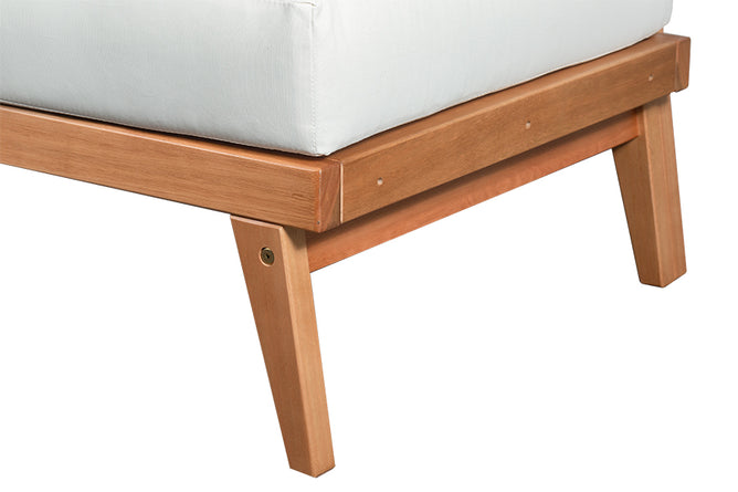 Sofá 2 Lugares Módulo Veraneio Bege e Mel detalhe pés