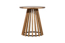 mesa lateral redonda de madeira didion vista lateral