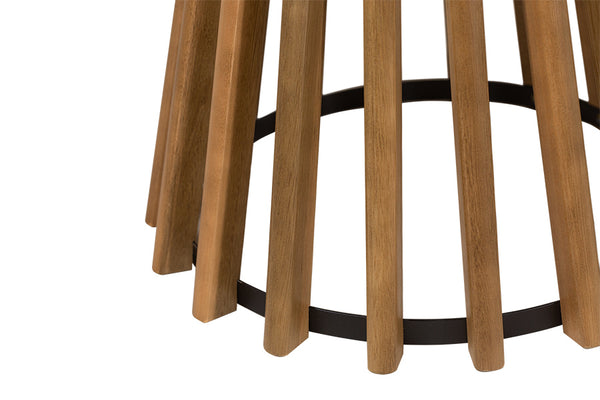 mesa lateral redonda de madeira didion detalhes pés